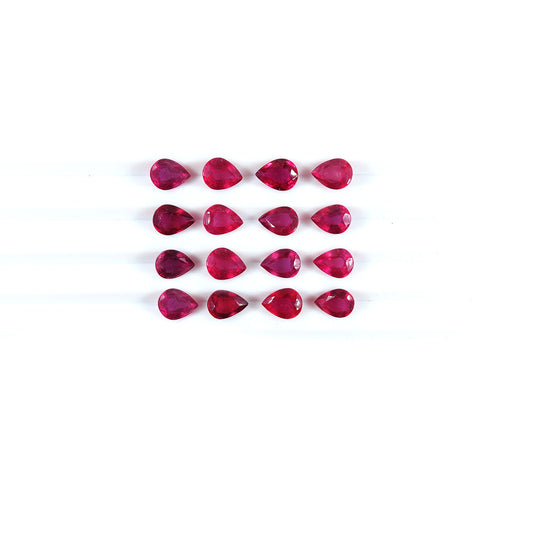Natural Bangkok Ruby Calibrated Pears | 5x7mm & 6x8mm