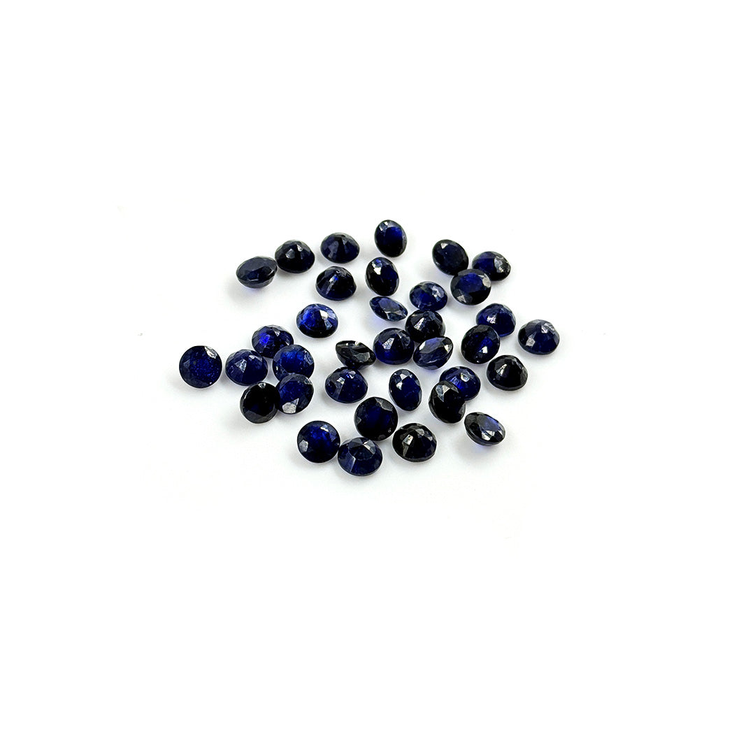 Natural Bangkok Blue Sapphire Calibrated Rounds | 5mm & 6mm