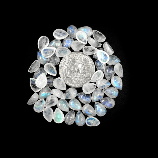 Natural Moon Stone Calibrated Cabochon Pears | 9x11mm & 10x12mm
