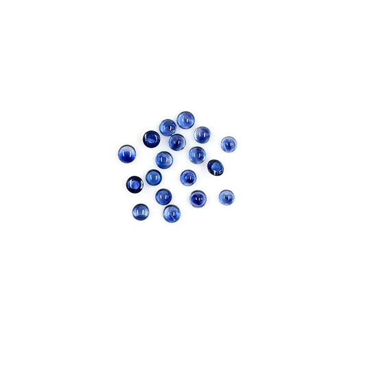 Natural Untreated Blue Sapphire Calibrated Rounds | 3mm & 3.5mm