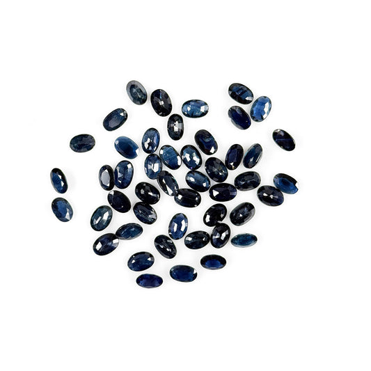 Natural Untreated Blue Sapphire Calibrated Ovals | 3x5mm & 6x4mm