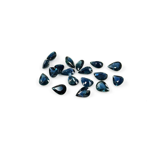 Natural Untreated Teal Sapphire Calibrated Pears | 5x7mm & 6x8mm
