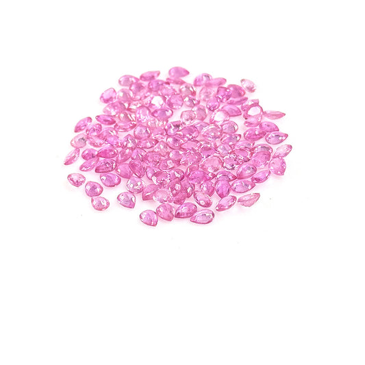 Natural Mozambique pink Sapphire Calibrated Pears | 2x3mm & 3x4mm