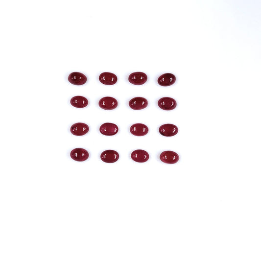 Natural Bangkok Ruby Calibrated Cabochon Ovals | 3x5mm & 4x6mm