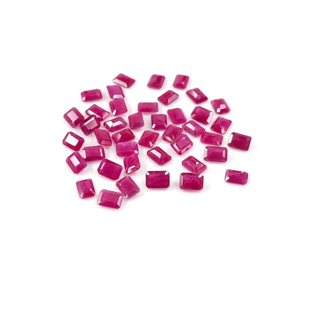 Natural African Untreated Ruby Calibrated Octagon | 7x5mm & 6x8mm