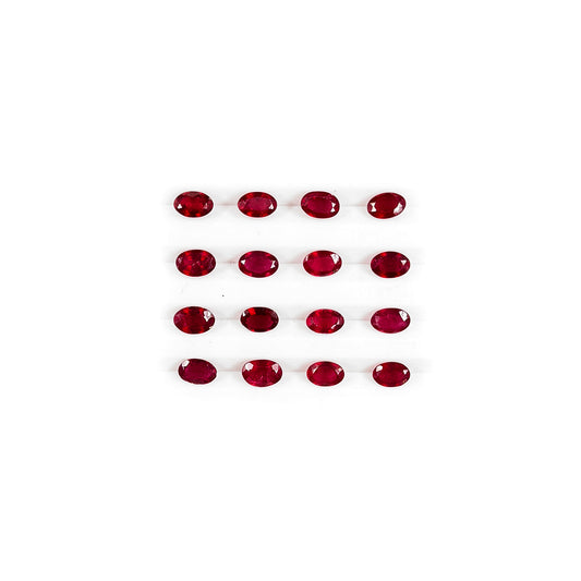 Natural Bangkok Ruby Calibrated Ovals | 3x5mm & 4x6mm