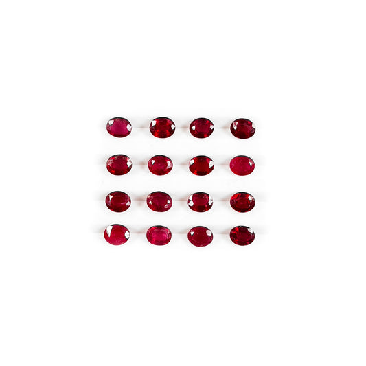 Natural Bangkok Ruby Calibrated Ovals | 7x8mm & 8x9mm