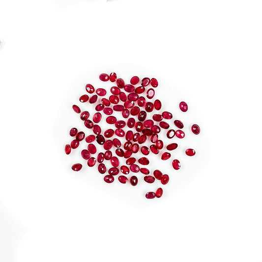 Natural Bangkok Ruby Calibrated Ovals | 3x4mm & 4x5mm