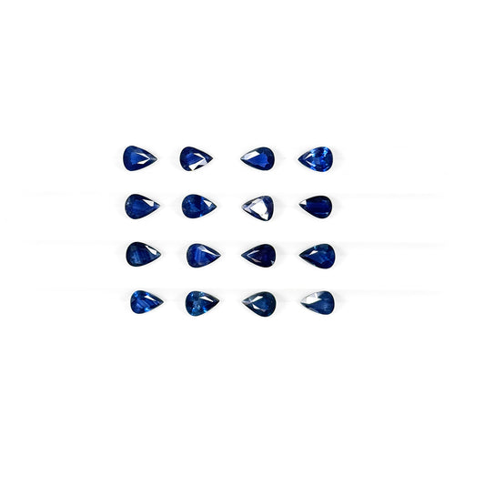 Natural Untreated Blue Sapphire Calibrated Pears | 5x7mm & 6x8mm