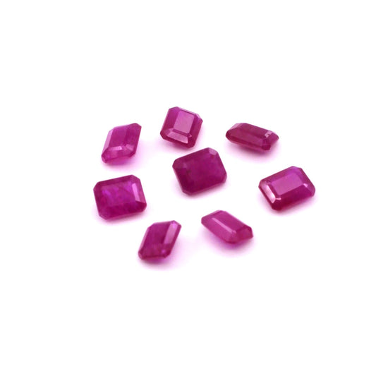 Natural African Untreated Calibrated Ruby Octagons | 5x6mm & 6x7mm