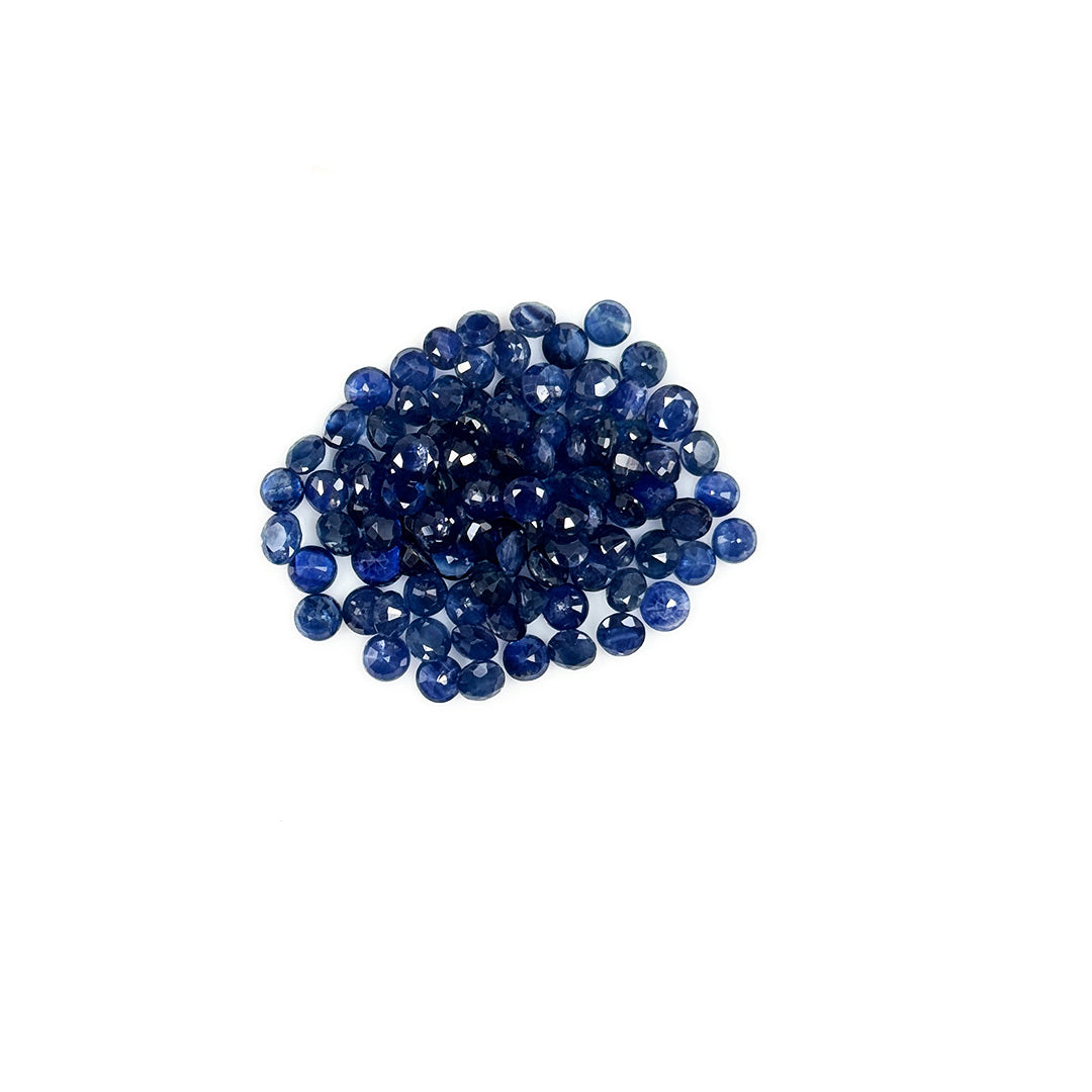 Natural Untreated Blue Sapphire Calibrated Rounds | 3mm & 4mm