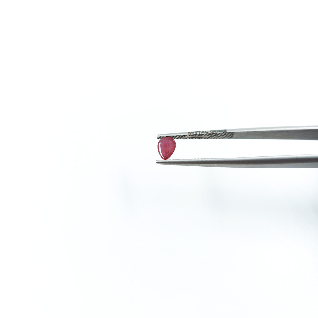 Natural Bangkok Ruby Calibrated Flat Cabochons | Mix Size