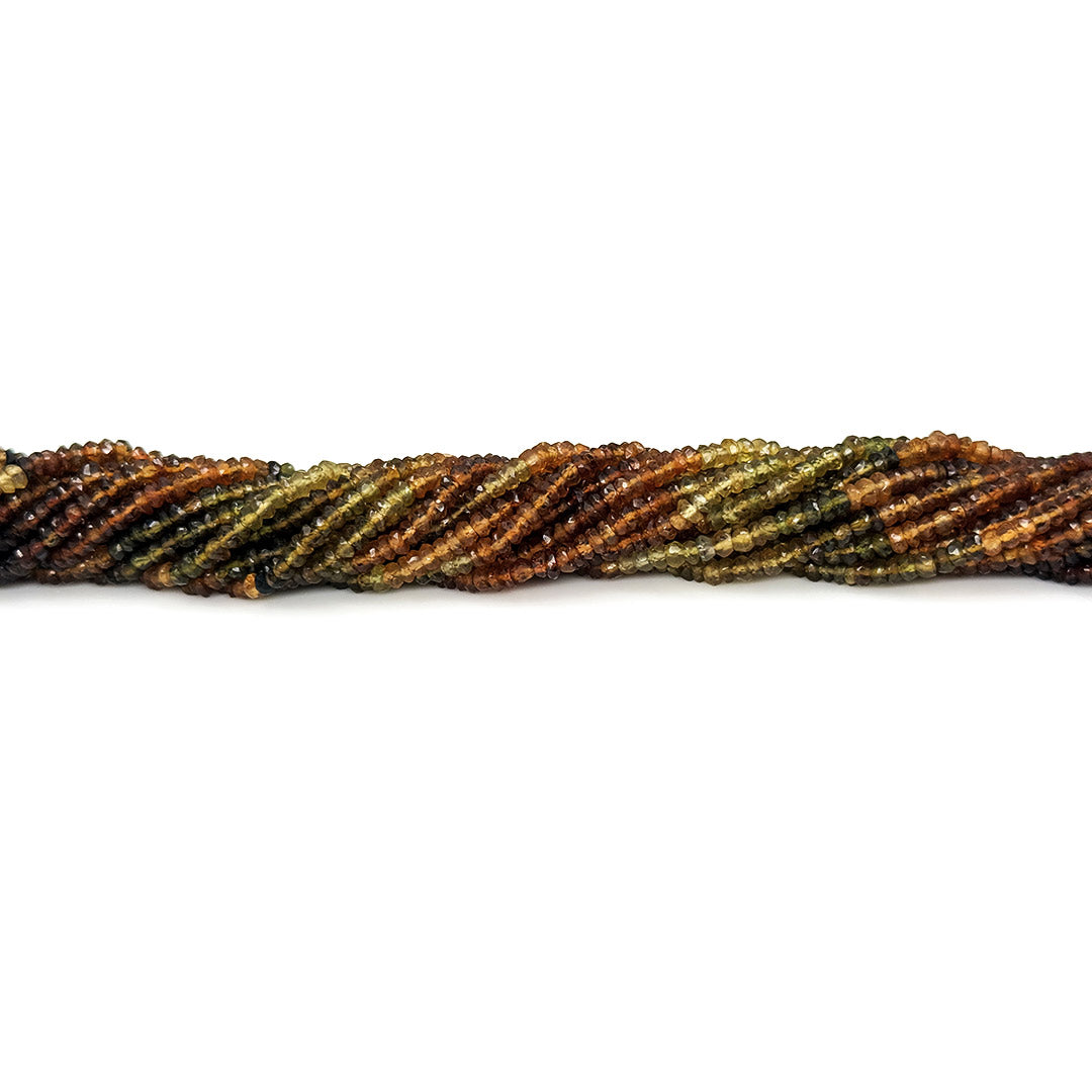 Natural Multi Petrolium Tourmaline Faceted Beads
