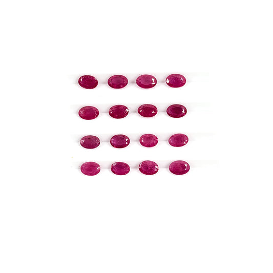 Natural Mozambique Untreated Ruby Calibrated Ovals | 3x5mm & 6x4mm