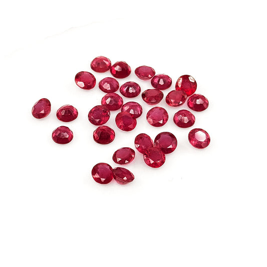 Natural Bangkok Ruby Calibrated Rounds | 6mm & 7mm
