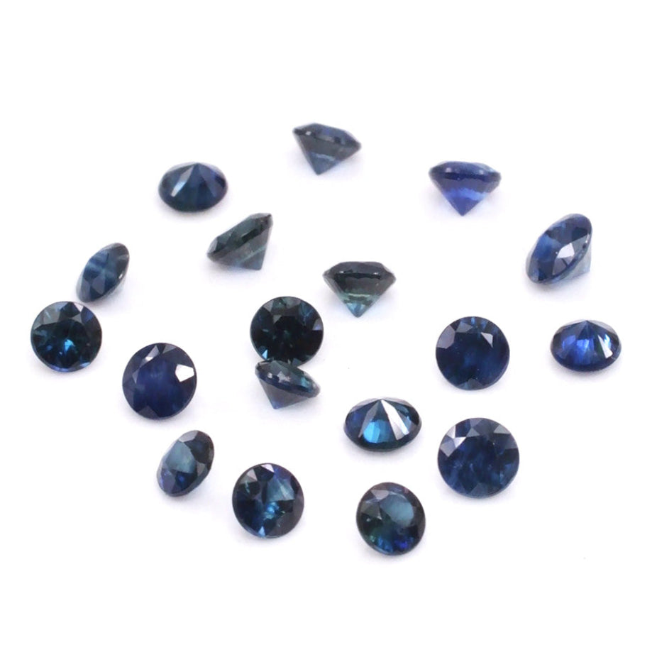 Natural Untreated Blue Sapphire Calibrated Rounds | 3mm & 3.5mm