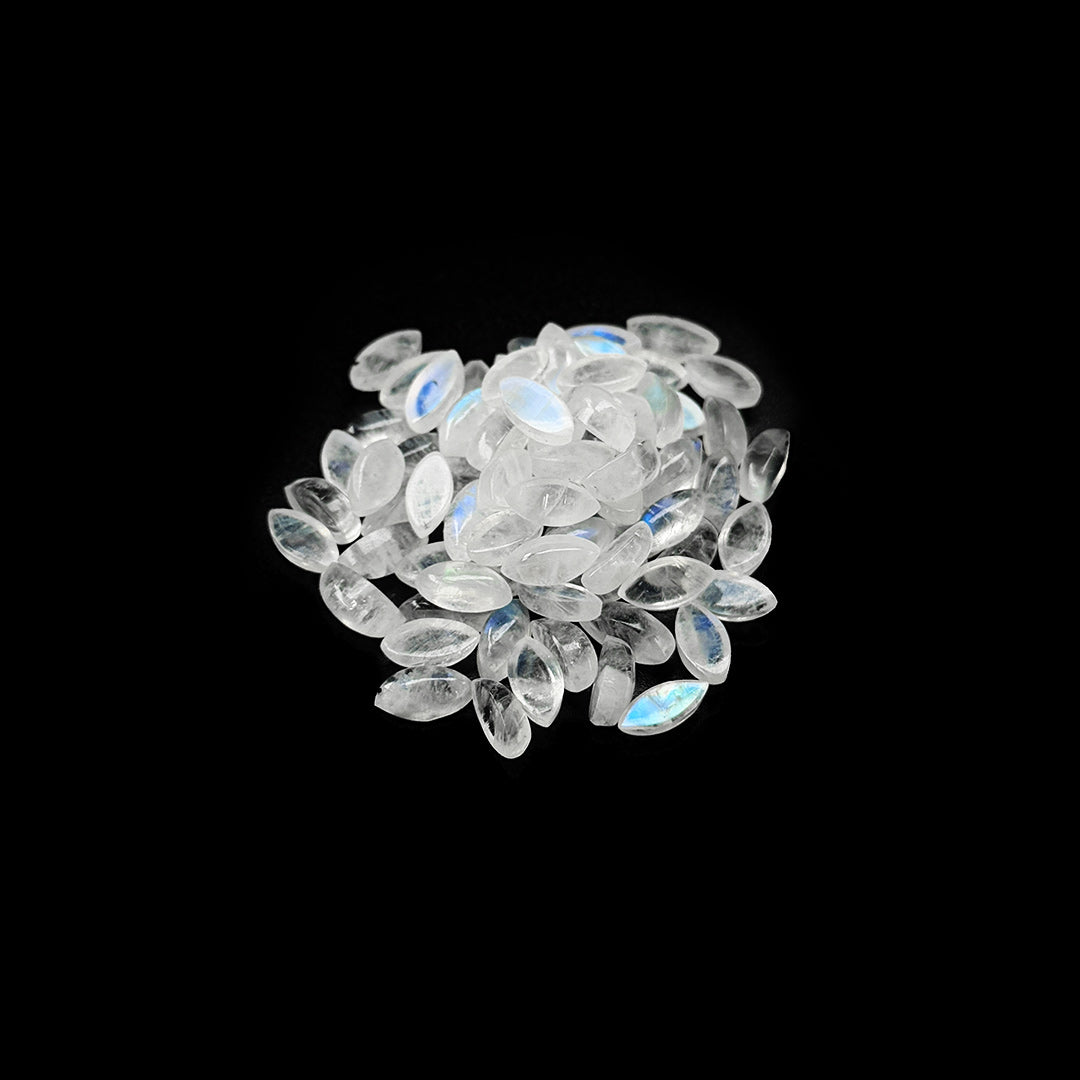Natural Moon Stone Calibrated Cabochons Marquise | 4x8mm & 5x10mm