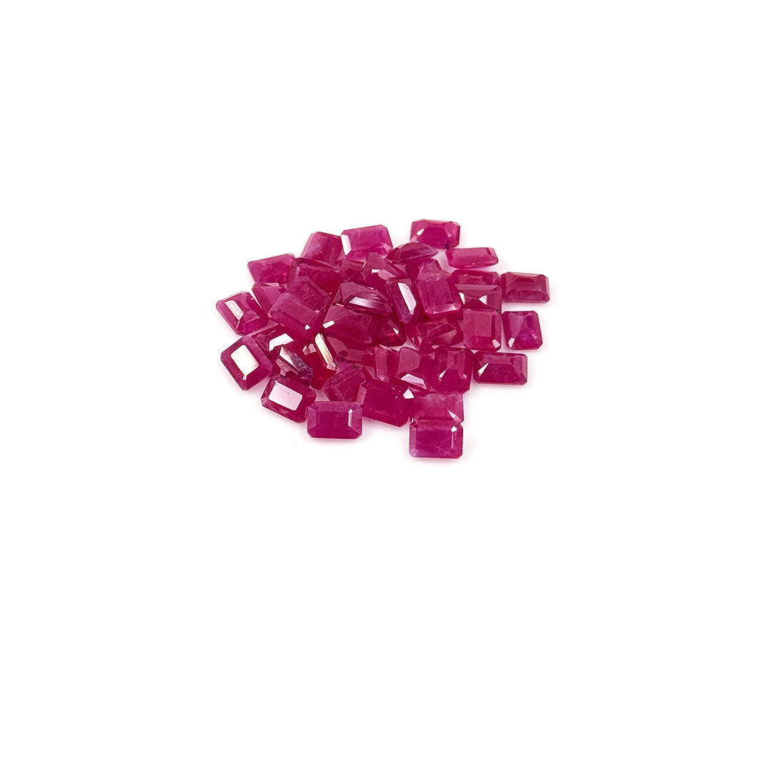 Natural African Untreated Ruby Calibrated Octagon | 7x5mm & 6x8mm