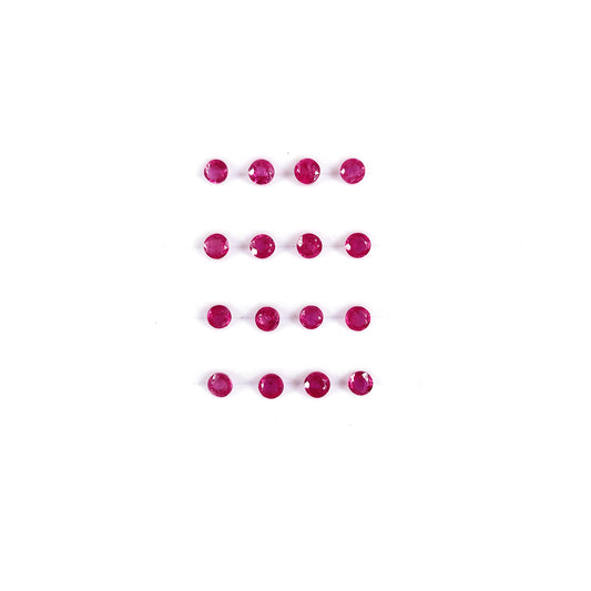 Natural Mozambique Untreated Ruby Calibrated Rounds | 2mm & 3mm