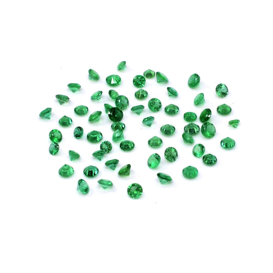 Natural Zambian Emerald Calibrated Round | 3mm & 3.5mm