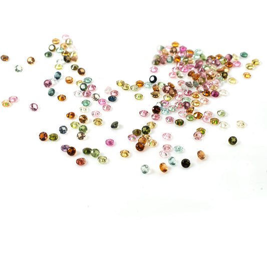 Natural Multi Tourmaline Calibrated Rounds | 1.5mm & 2mm