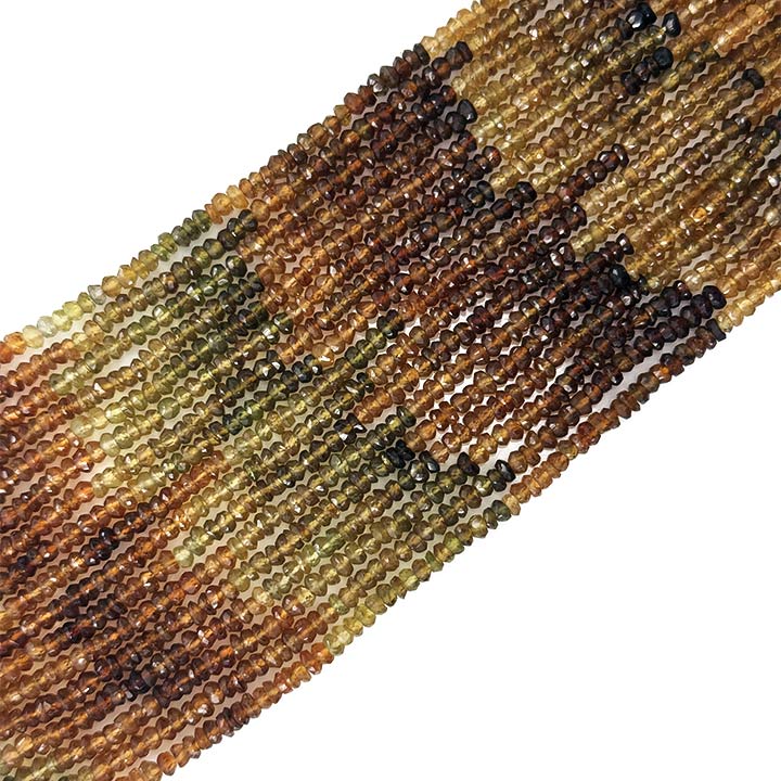 Natural Multi Petrolium Tourmaline Faceted Beads