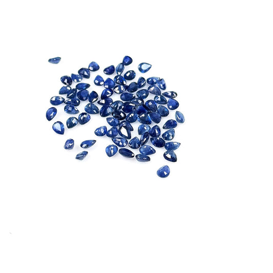 Natural Untreated Blue Sapphire Calibrated Pears | 3x4mm & 4x5m