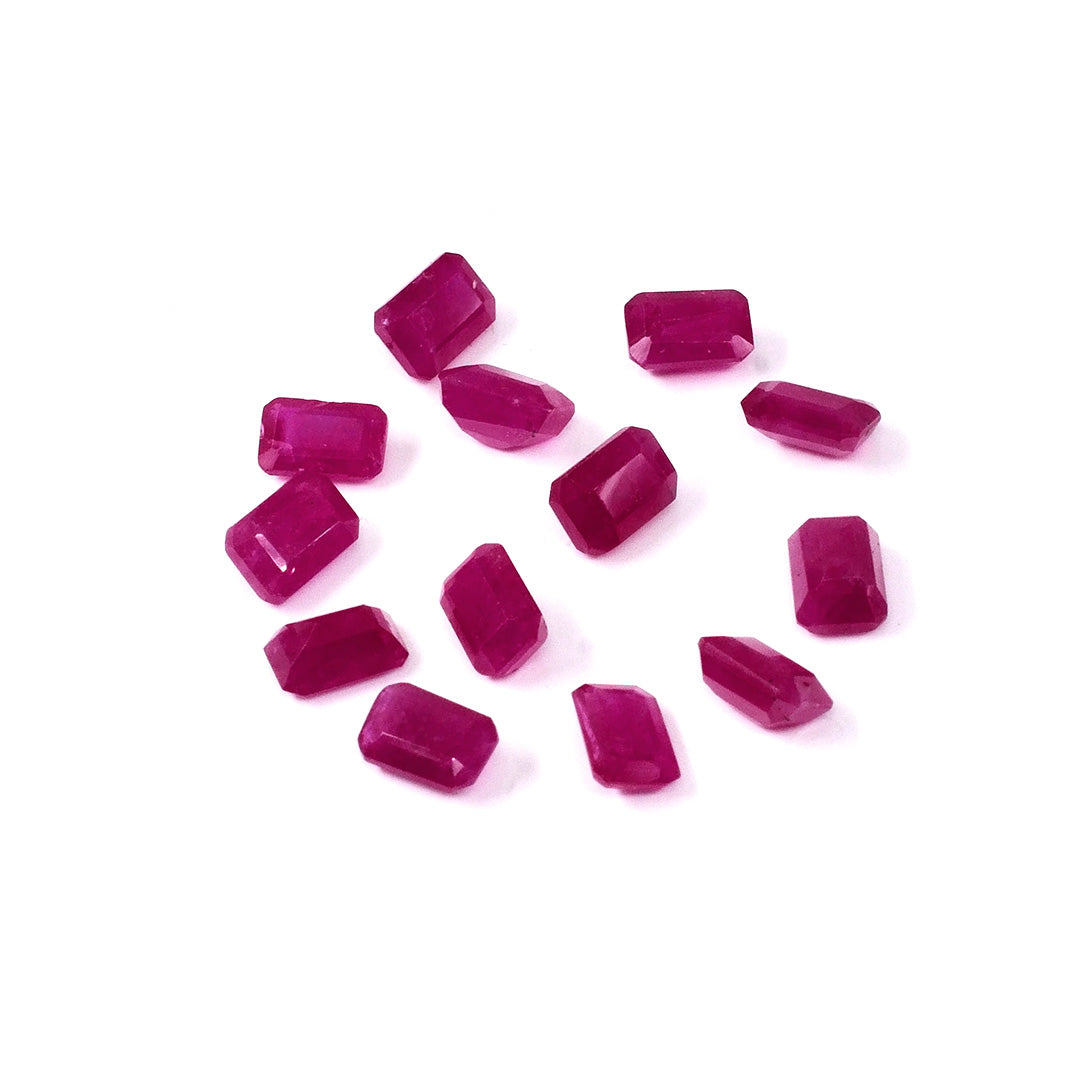Natural African Untreated Ruby Calibrated Octagon | 7x5mm & 6x8mm