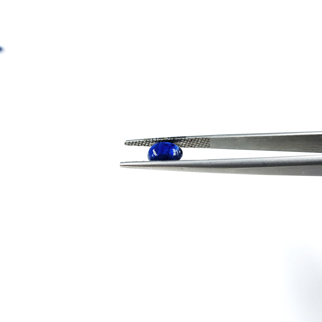 Natural Bangkok Blue Sapphire Calibrated Cabochon Ovals | 7x5mm & 6x8mm