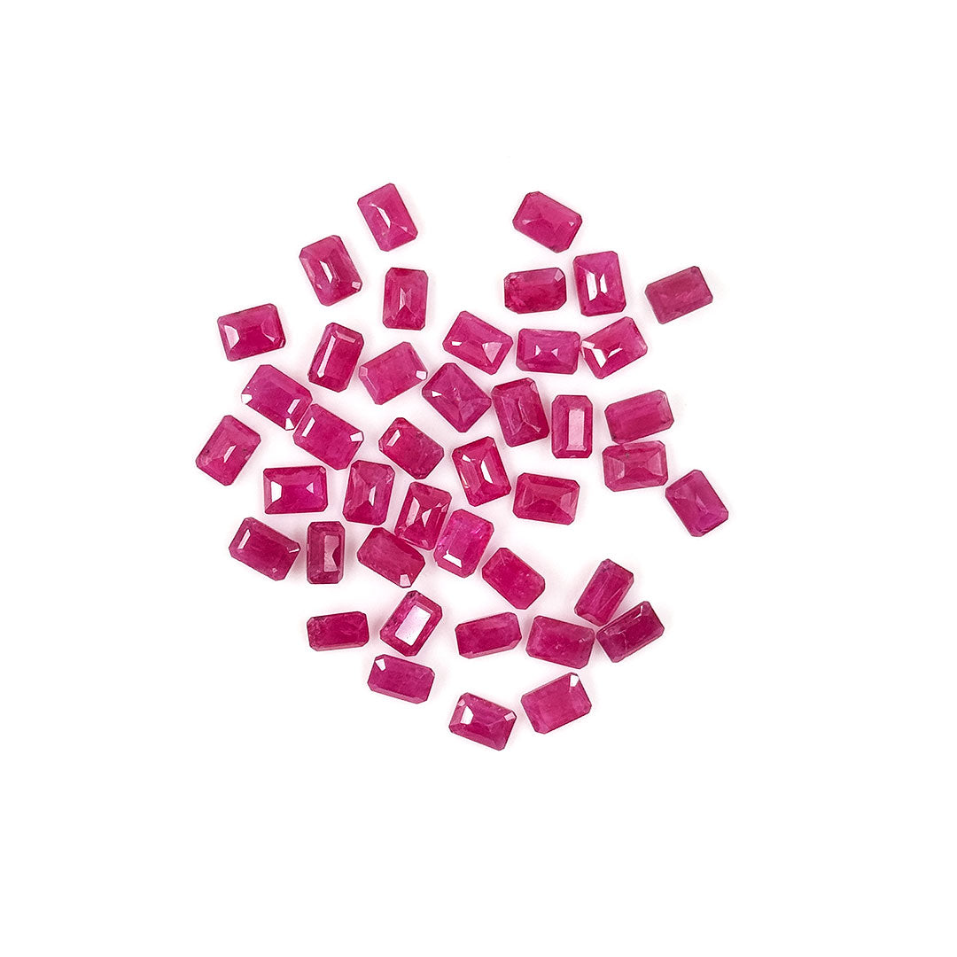 Natural African Untreated Ruby Calibrated Octagon | 7x5mm & 6x8mm