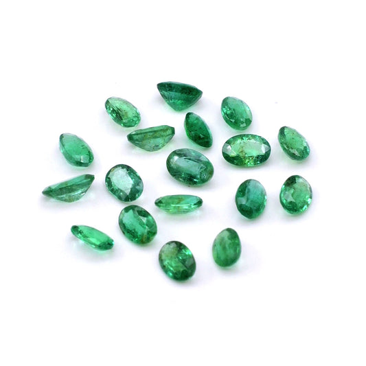 Natural Zambian Emerald Calibrated Ovals | 3x5mm & 4x6mm