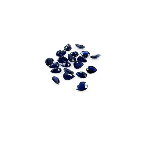 Natural Untreated Blue Sapphire Calibrated Pears | 3x4mm & 4x5mm