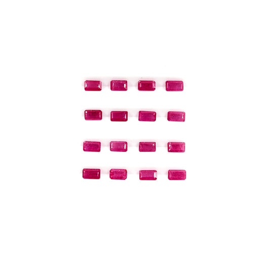 Natural Mozambique Untreated Ruby Calibrated Octagon 3x5mm