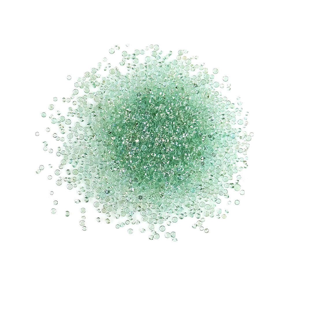 Natural Zambian Emerald Calibrated Diamond Rounds 2mm