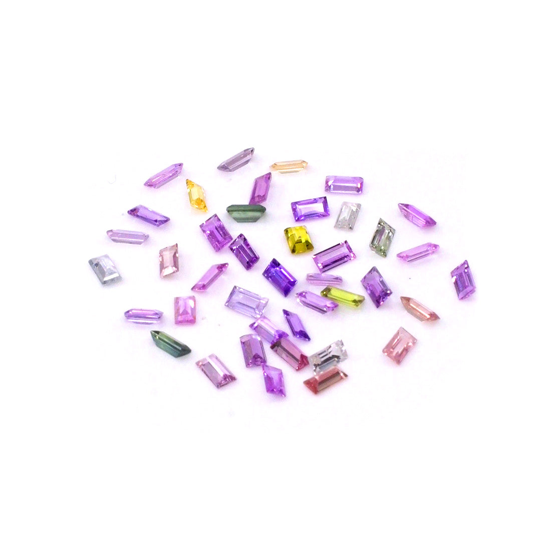 Natural Unheated & Untreated Multi Sapphire Baguettes