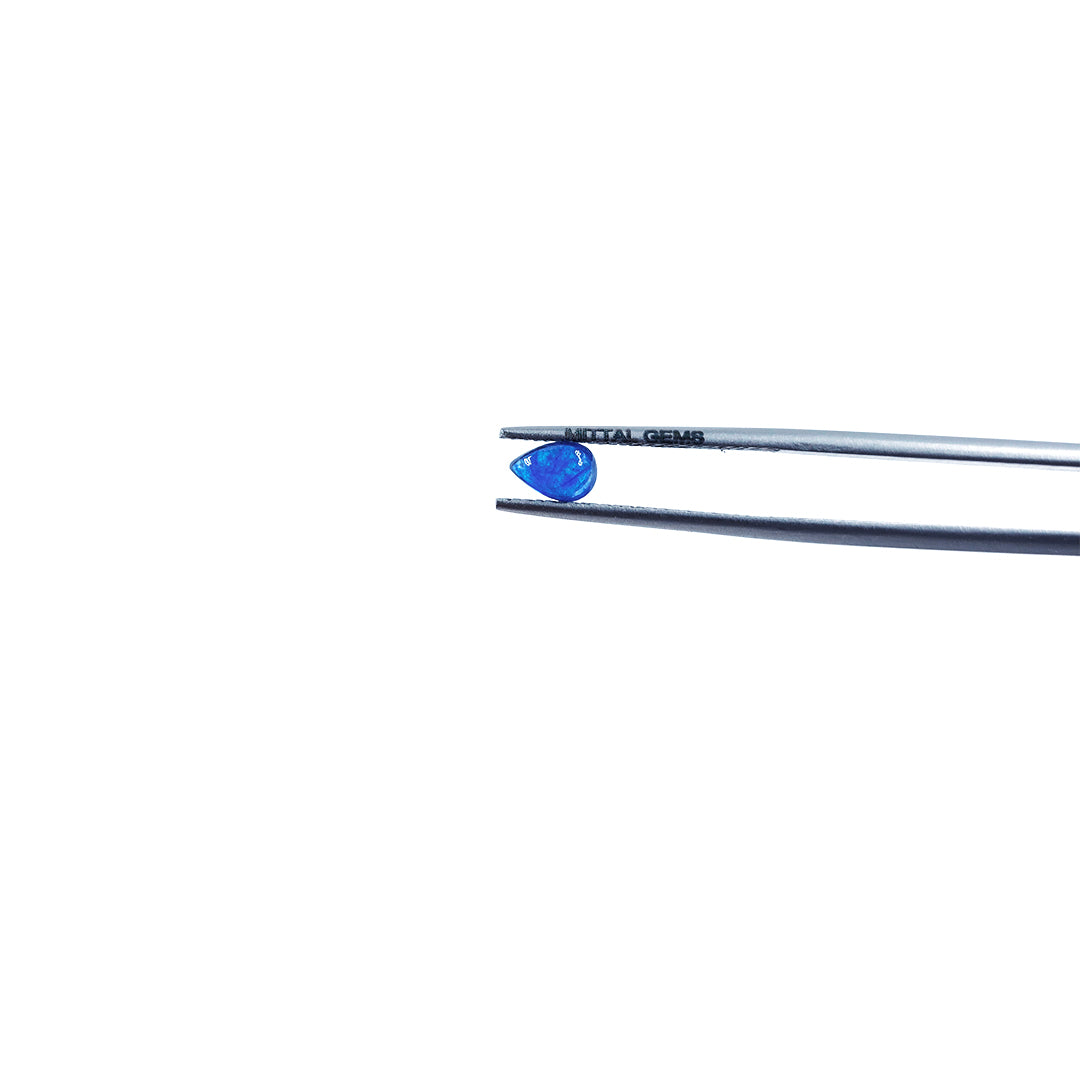 Natural Bangkok Blue Sapphire Calibrated Cabochon Pears | 7x5mm & 6x8mm