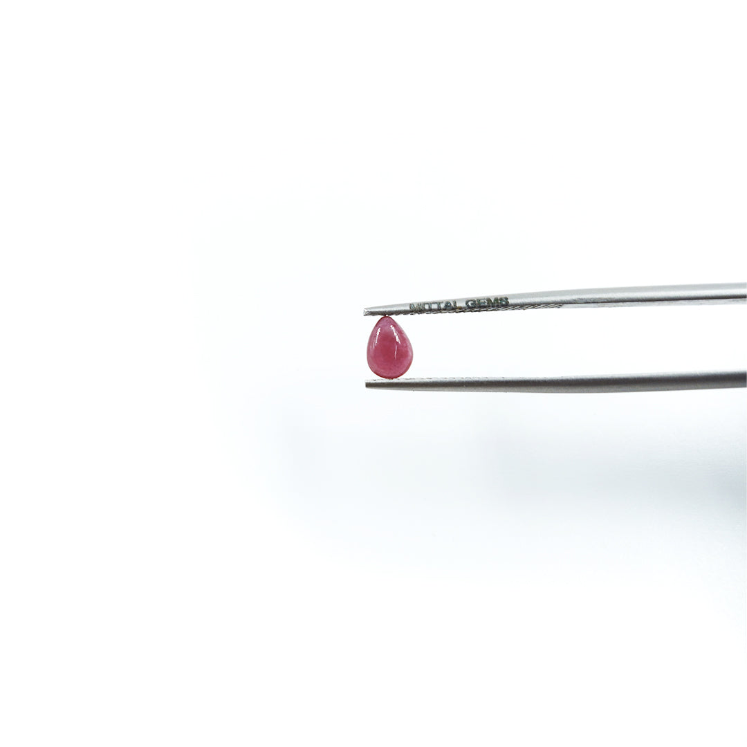 Natural Bangkok Ruby Calibrated Flat Cabochons | Mix Size