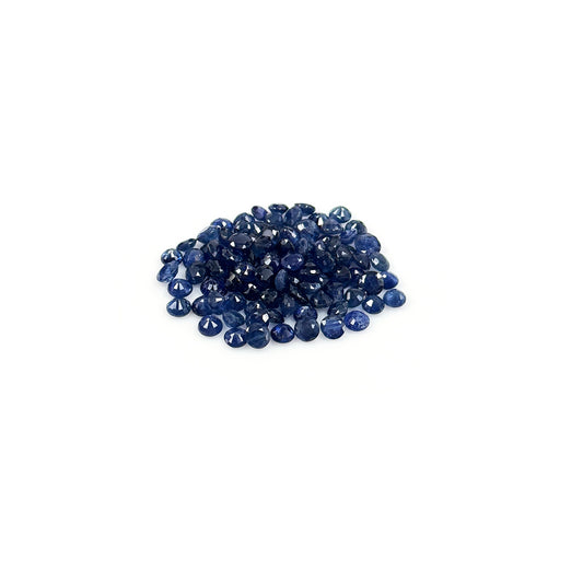 Natural Untreated Blue Sapphire Calibrated Rounds | 3mm & 4mm