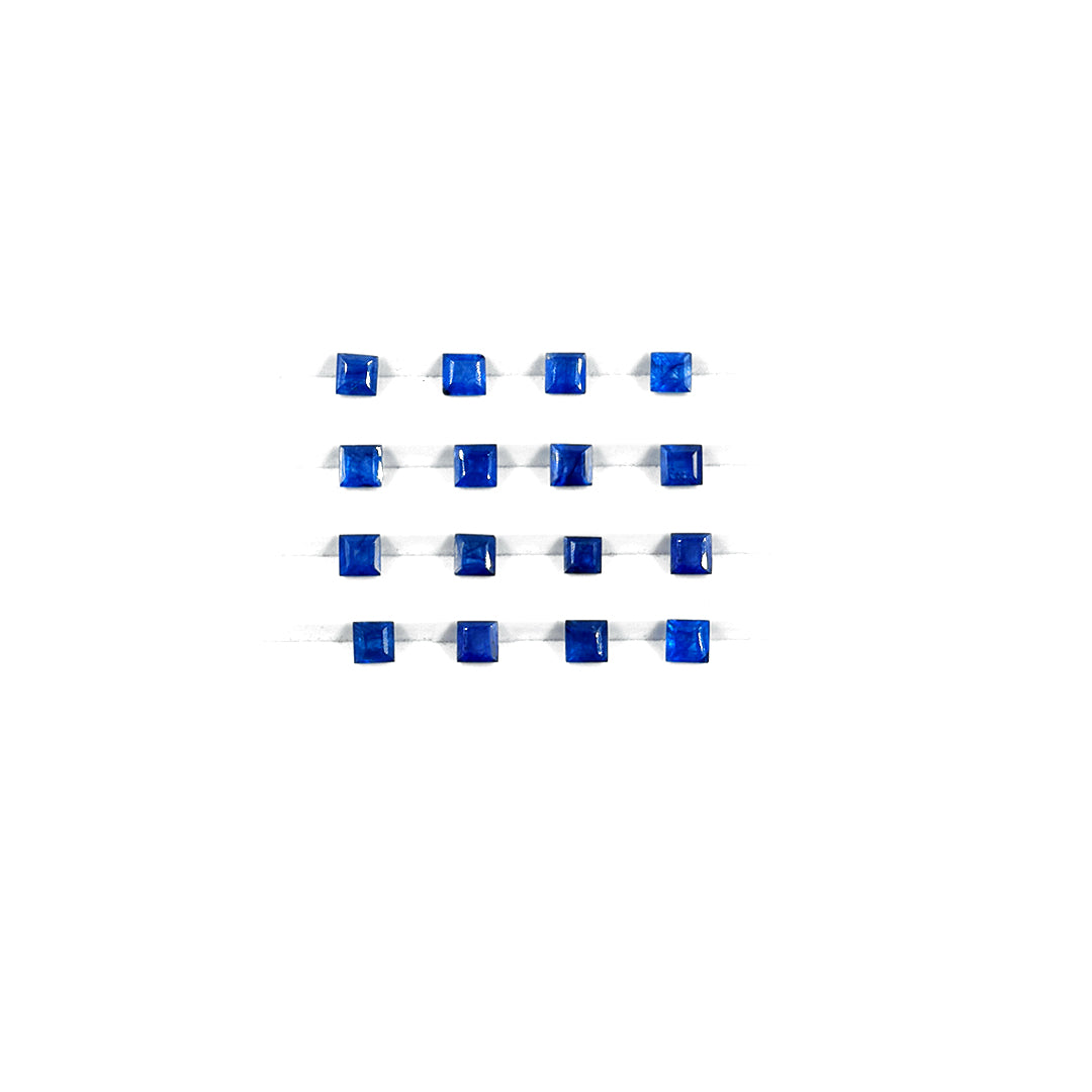 Natural Bangkok Blue Sapphire Calibrated Squares 3.5mm