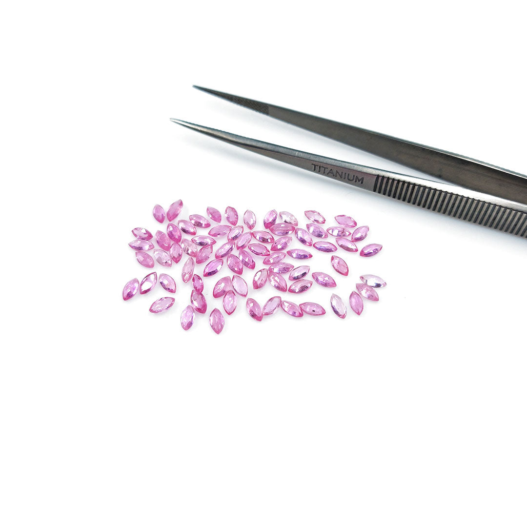 Natural Mozambique Pink Sapphire Calibrated Marquise 2x4mm