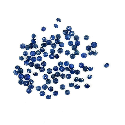 Natural Untreated Blue Sapphire Calibrated Rounds | 3mm & 4mm