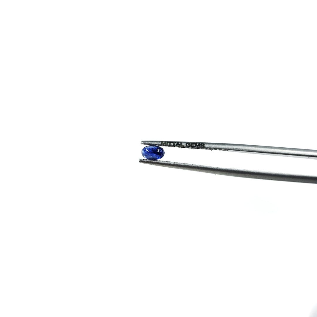 Natural Bangkok Blue Sapphire Calibrated Cabochon Ovals | 3x5mm & 6x4mm