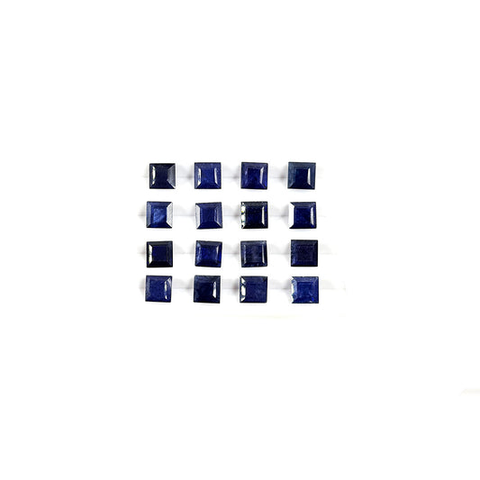 Natural Bangkok Blue Sapphire Calibrated Squares | 5mm & 6mm