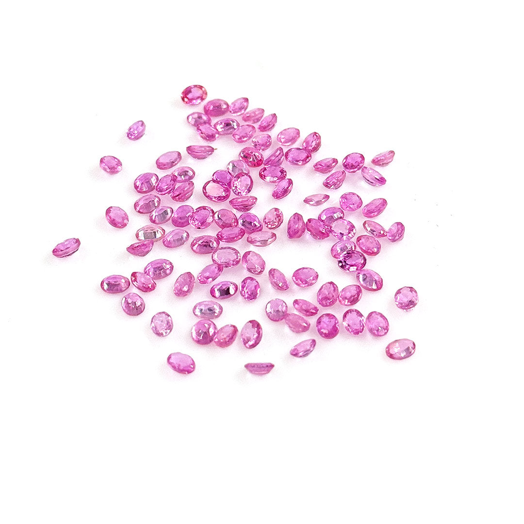 Natural Mozambique Pink Sapphire Calibrated Ovals | 2x3mm & 3x4mm