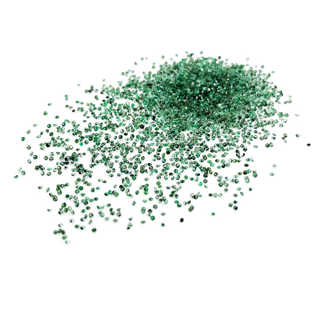 Natural Zambian Emerald Calibrated Rounds | 1mm & 1.25mm