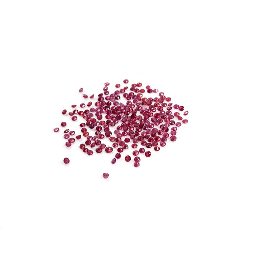 Natural Bangkok Ruby Calibrated Rounds | 2mm-2.5mm