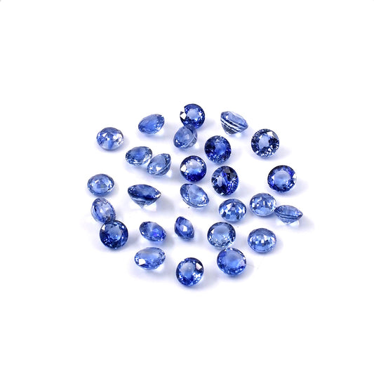 Natural Ceylon Untreated Blue Sapphire Calibrated Rounds | 4mm & 5mm