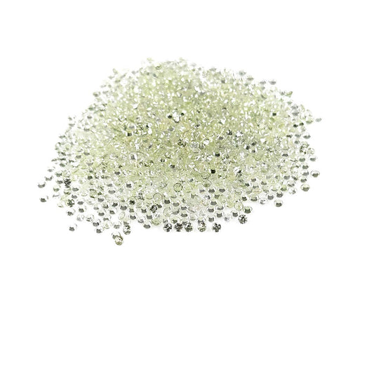 Natural Untreated Green Sapphire Calibrated Diamond Cut Rounds | 1mm & 1.25mm