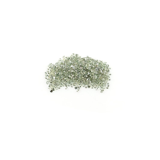 Natural Untreated Green Sapphire Calibrated Diamond Cut Rounds | 1mm & 1.25mm