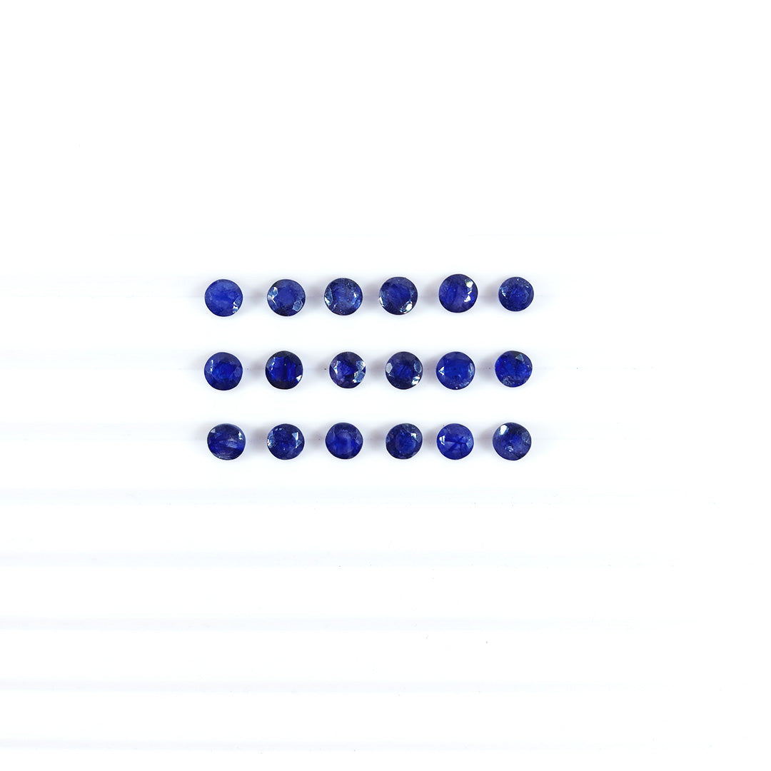 Natural Bangkok Blue Sapphire Calibrated Rounds | 3mm & 4mm